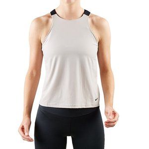 Nike Women's Dry Just Do It Tank Top, Tan / Black
